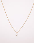 Collier Sylvia long doré avec pendentif perle de culture