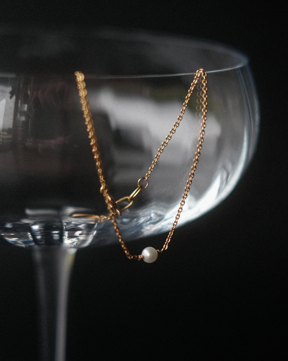 Bracelet Lisa doré avec chaîne fine et perle de culture
