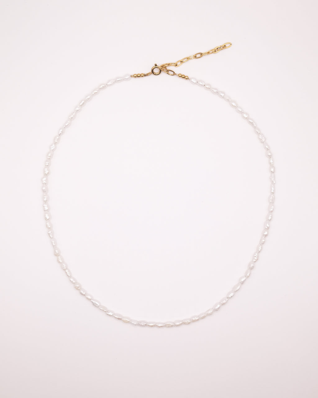 Collier Judith ras de cou en perles de culture grain de riz pépites