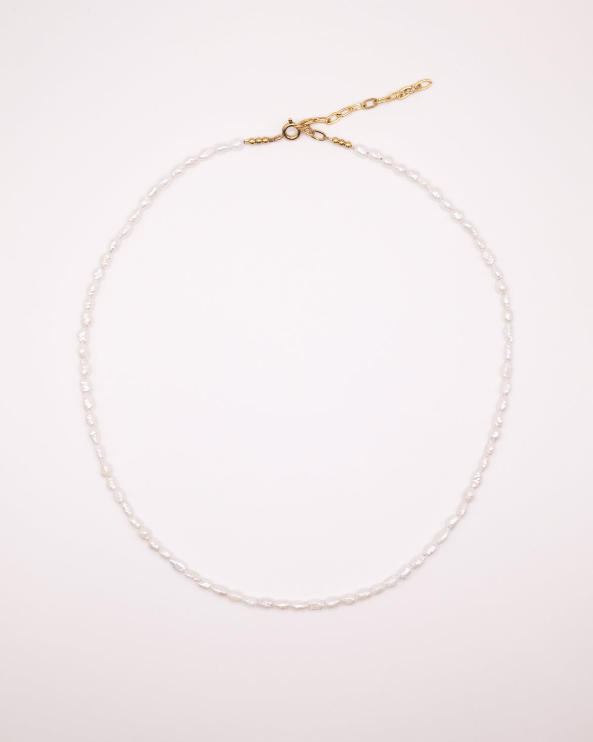 Collier Judith ras de cou en perles de culture grain de riz pépites