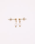 Boucles d’oreilles Amy dorées en acier inoxydable avec perles de culture