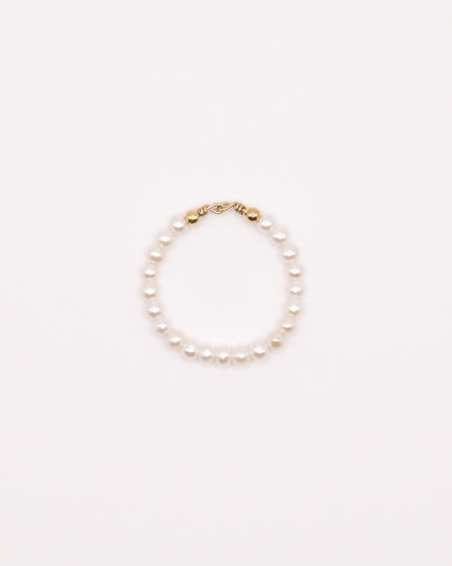 Bague Zoë dorée en perles de culture