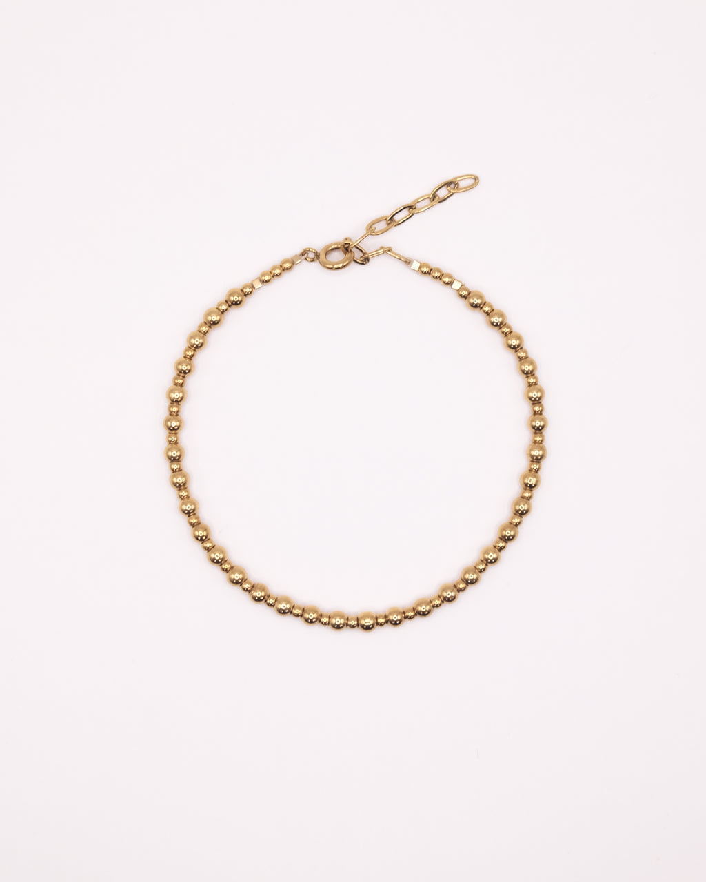 Bracelet Gigi doré en perles d’acier inoxydable irrégulières