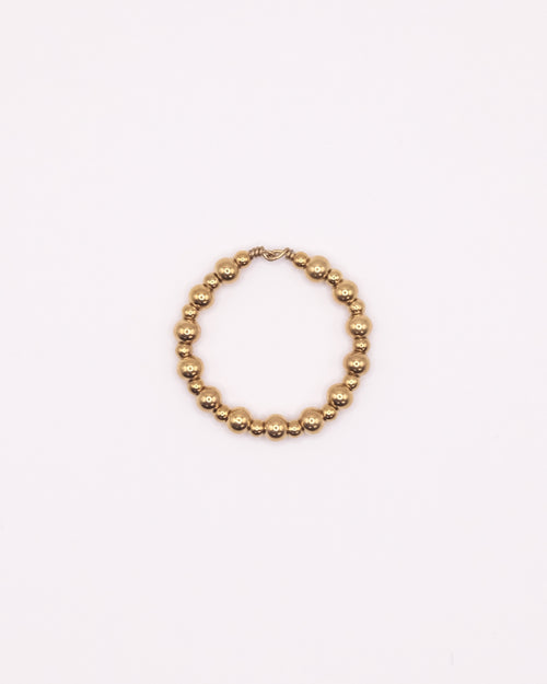 Bague Gigi dorée en perles d’acier inoxydable irrégulières