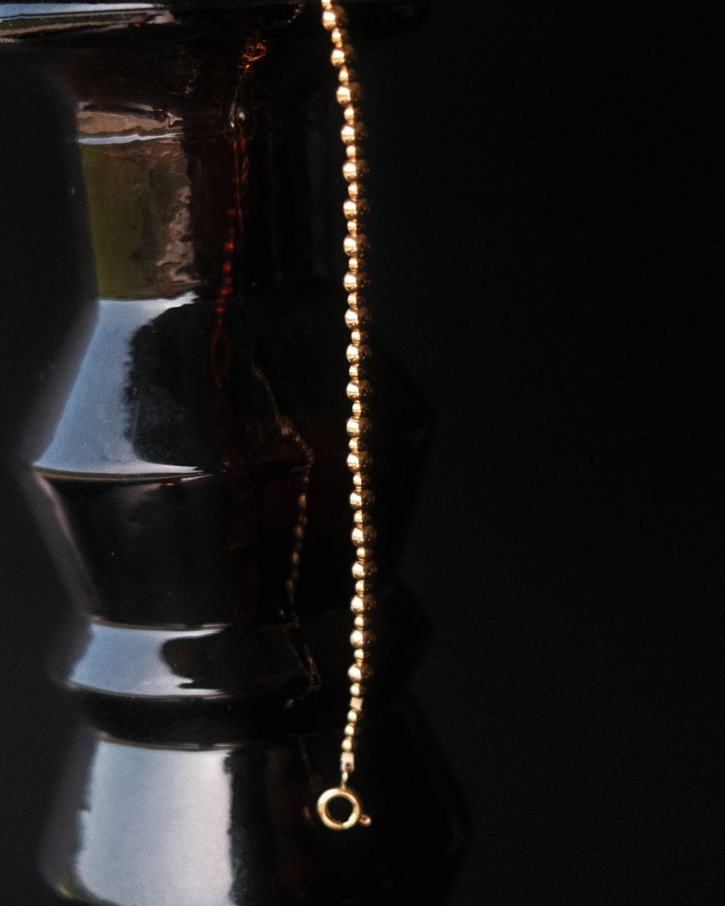 Bracelet Gigi doré en perles d’acier inoxydable irrégulières
