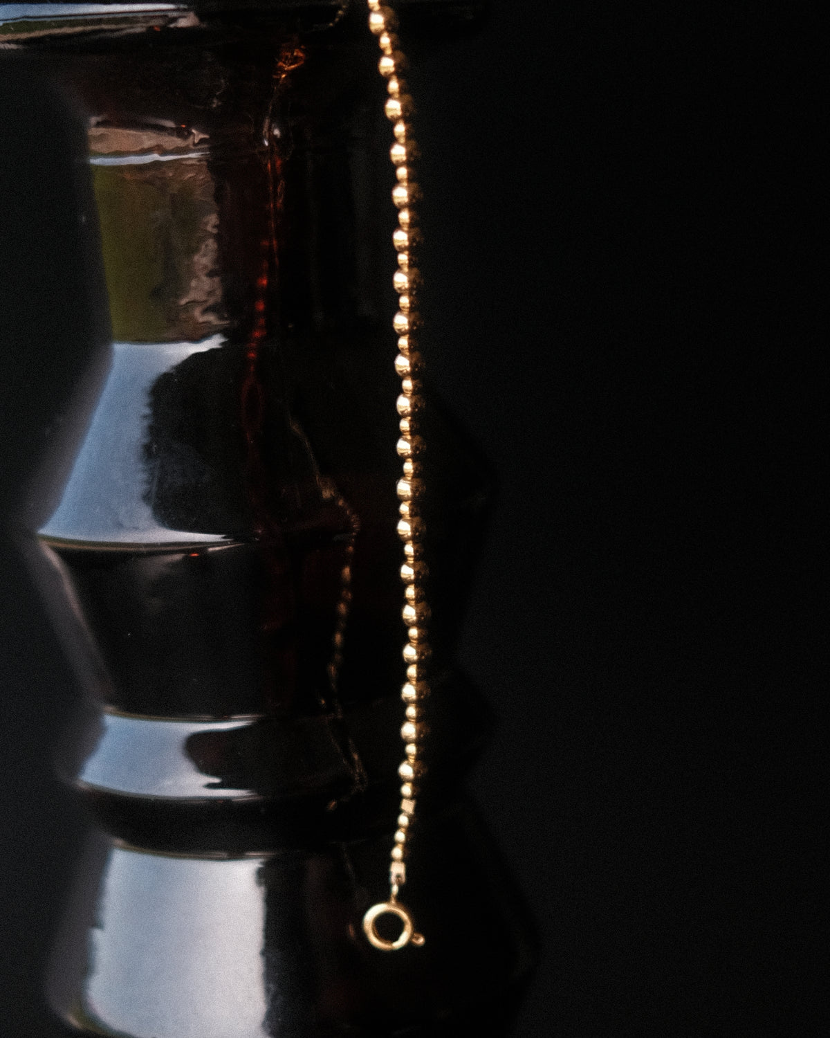 Bracelet Gigi doré en perles d’acier inoxydable irrégulières