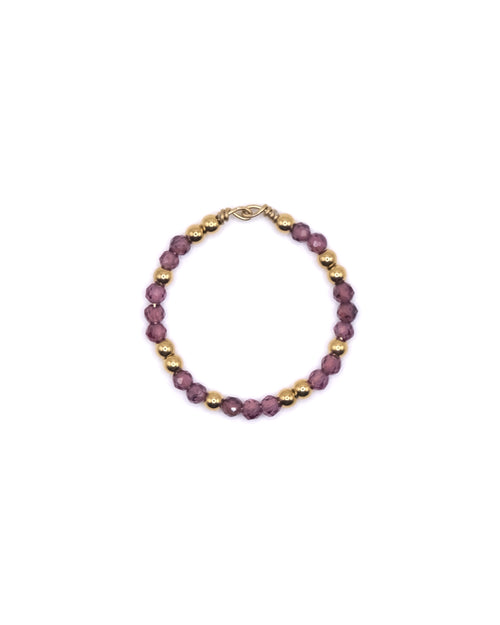 Bague Valeria dorée en pierres fines