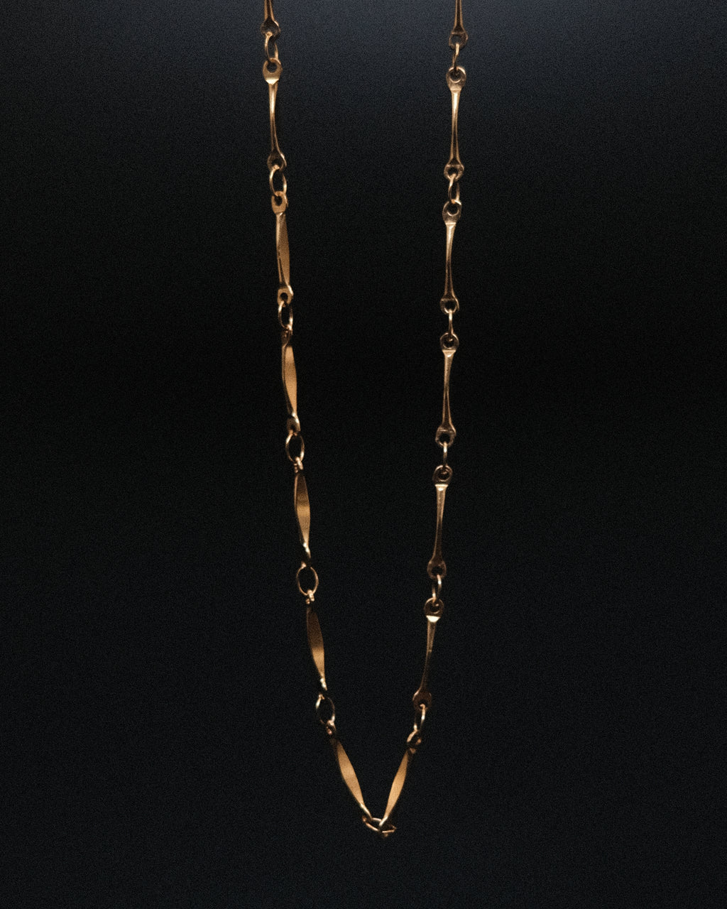 Collier Eddie long en chaîne fantaisie acier inoxydable