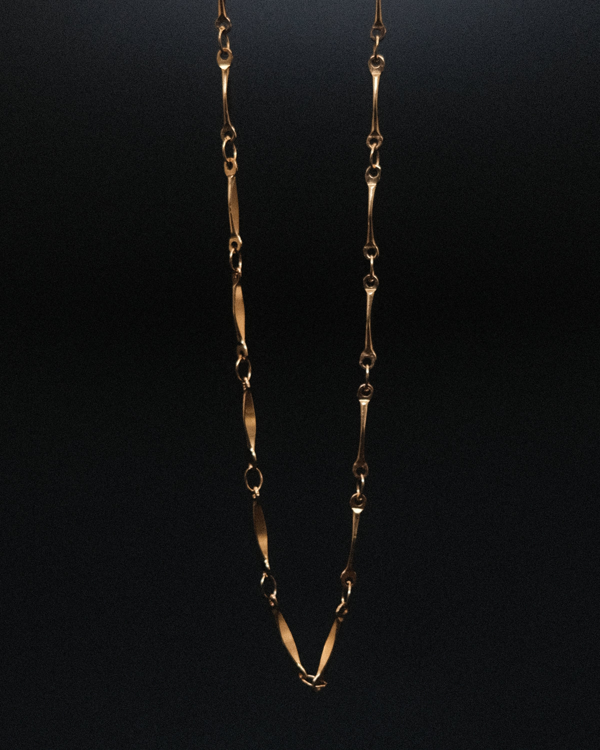 Collier Eddie long en chaîne fantaisie acier inoxydable